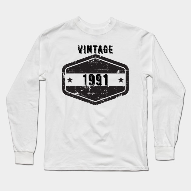 Vintage 1991 Long Sleeve T-Shirt by SYLPAT